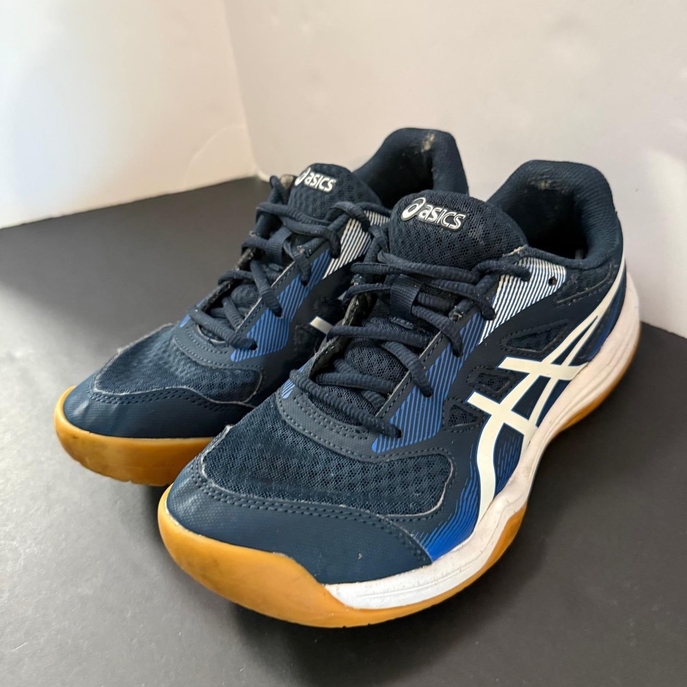 Asics Upcourt 5 Mens Navy Blue White Gum Sole Volleyball Shoes Sneakers Size 6.5 - Picture 6 of 16